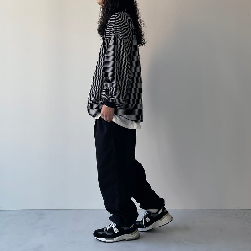 loose silhouette long sleeve / black（ルーズ シルエット