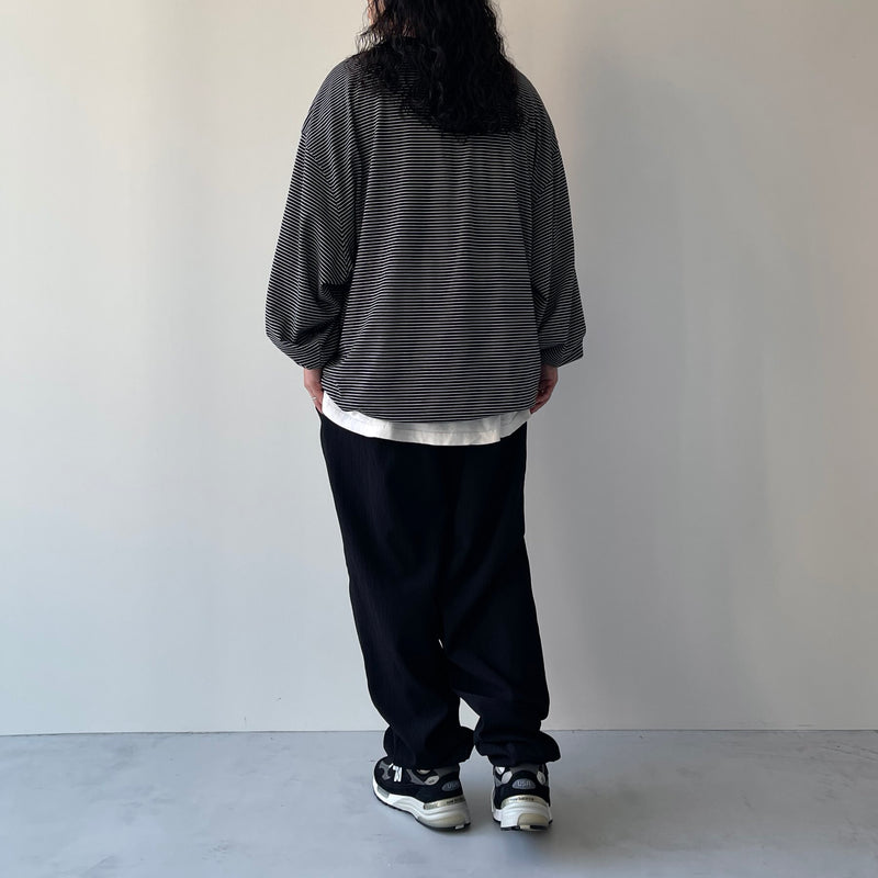 loose silhouette long sleeve / black（ルーズ シルエット
