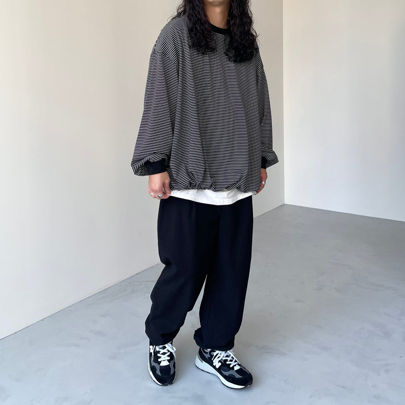 loose silhouette heavy weight long sleeve / black（ルーズ