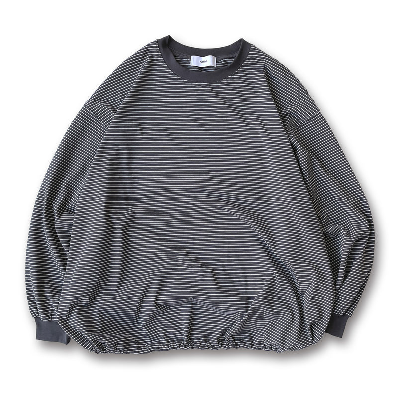 premium loose silhouette long sleeve / charcoalディティール画像