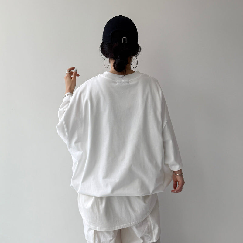 loose silhouette balloon short sleeve / ivory（ルーズシルエット
