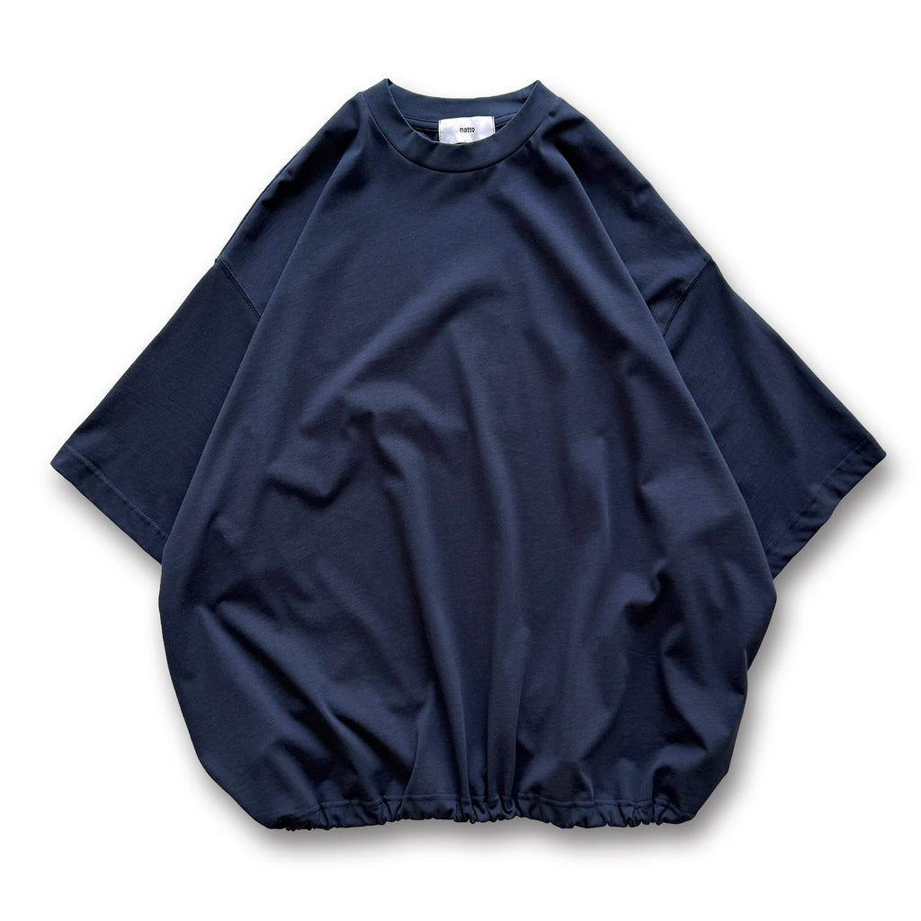 loose silhouette balloon short sleeve / navy（ルーズシルエット