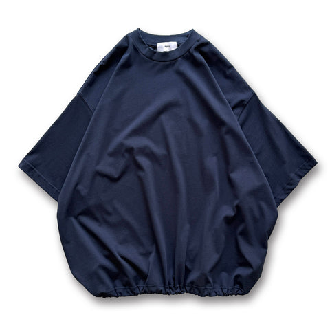 loose silhouette balloon short sleeve / navy