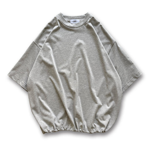 loose silhouette balloon short sleeve / sweat gray