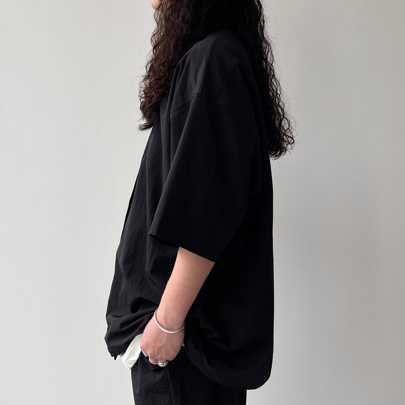 新品 natto nylon half sleeve shirt ナット シャツ premium nylon half sleeve shirt / navy（プレミアム ナイロン