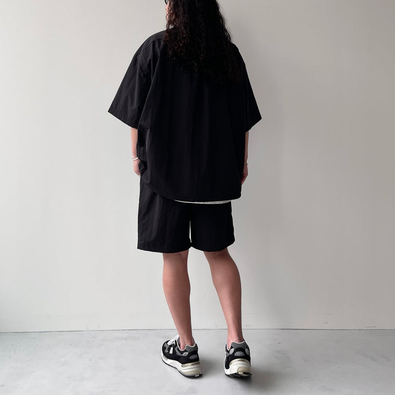 新品 natto nylon half sleeve shirt ナット シャツ premium nylon half sleeve shirt / navy（プレミアム ナイロン