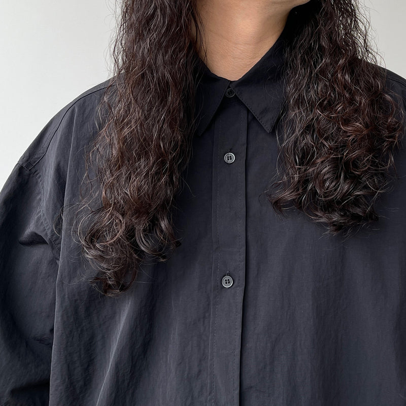 新品 natto nylon half sleeve shirt ナット シャツ premium nylon half sleeve shirt / navy（プレミアム ナイロン