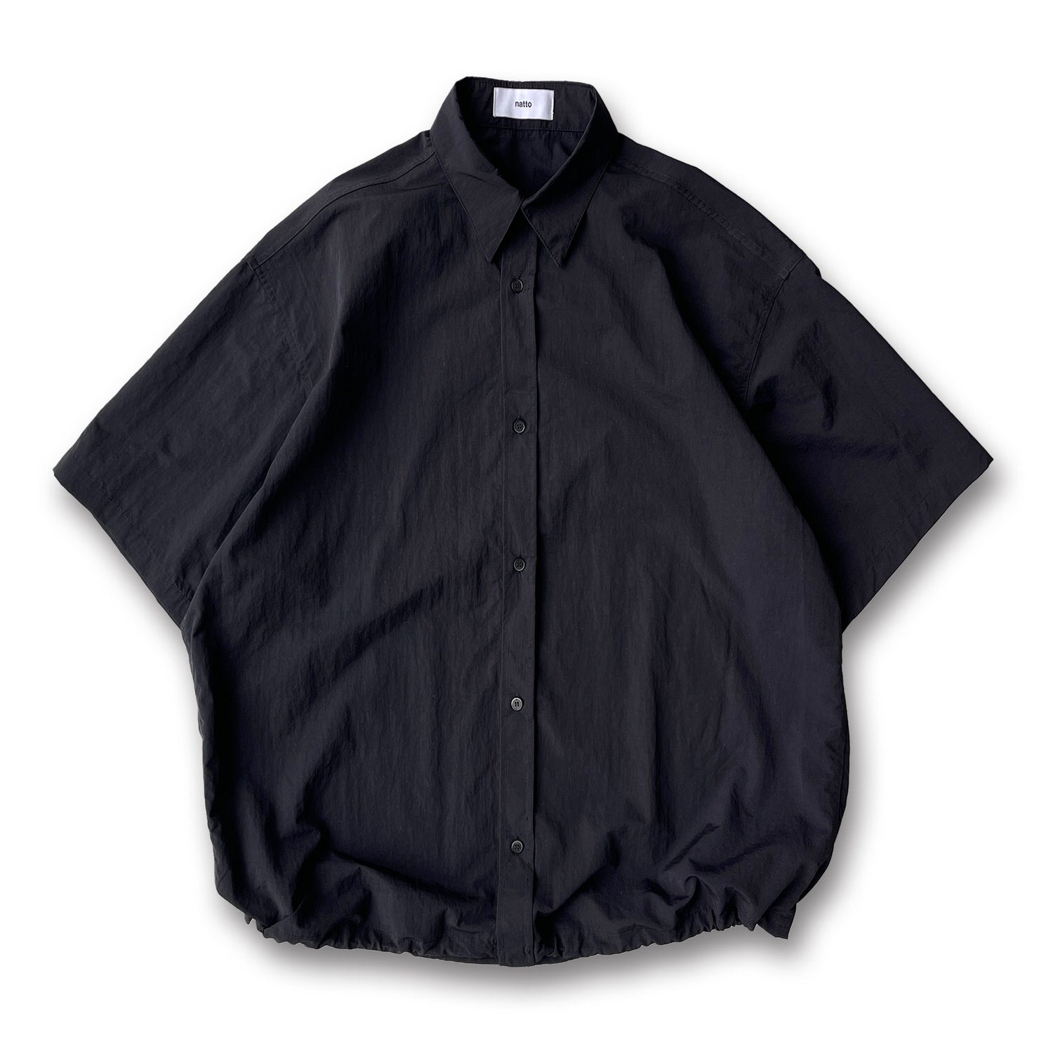 premium nylon half sleeve shirt / black（プレミアム ナイロン