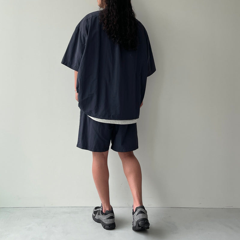 natto 半袖シャツ　ハーフパンツ　上下セット premium nylon half sleeve shirt / navy（プレミアム ナイロン ハーフ