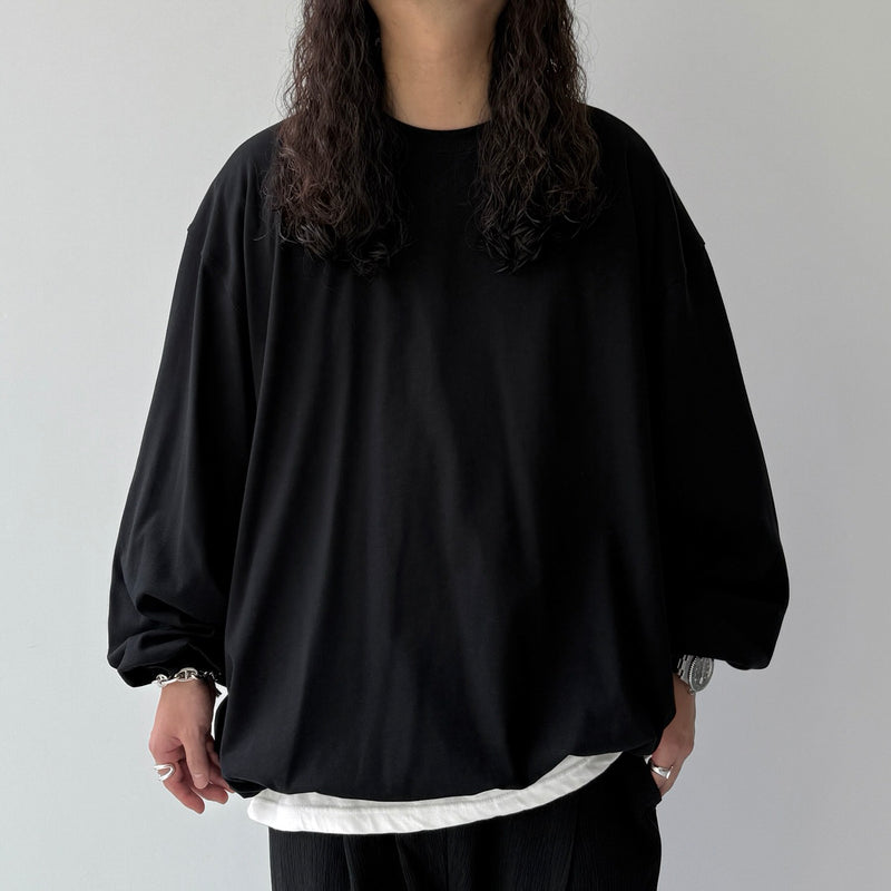 loose silhouette balloon long sleeve / black（ルーズシルエット