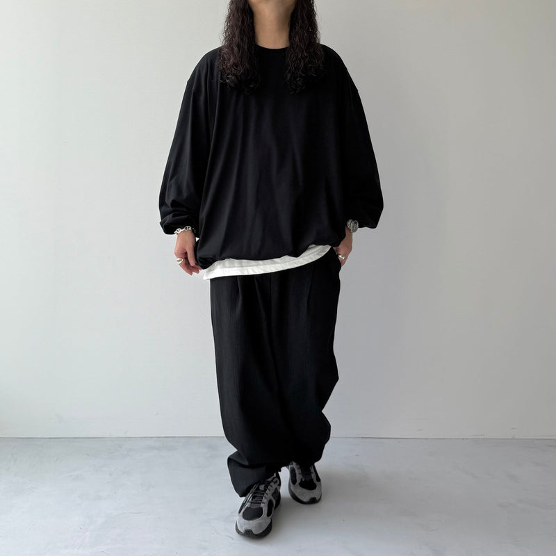 loose silhouette balloon long sleeve / black（ルーズシルエット