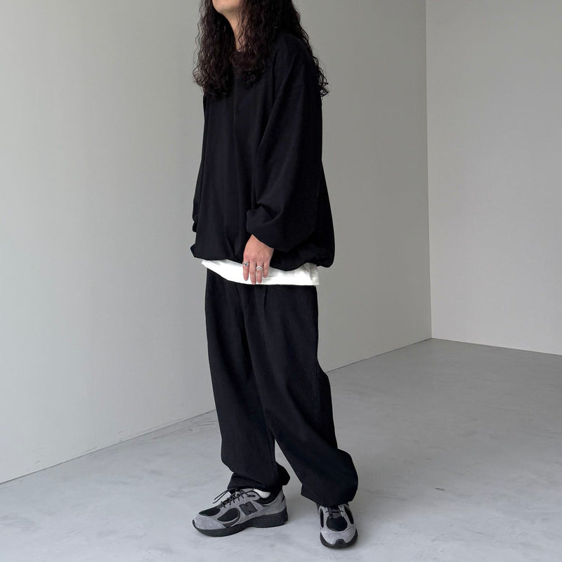 loose silhouette balloon long sleeve / black（ルーズシルエット