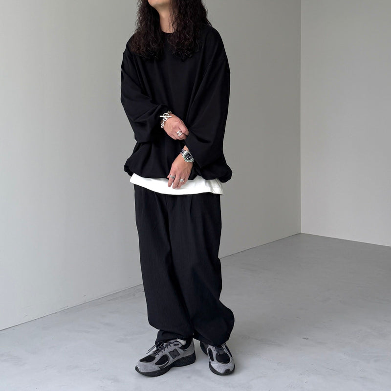 loose silhouette balloon long sleeve / black（ルーズシルエット