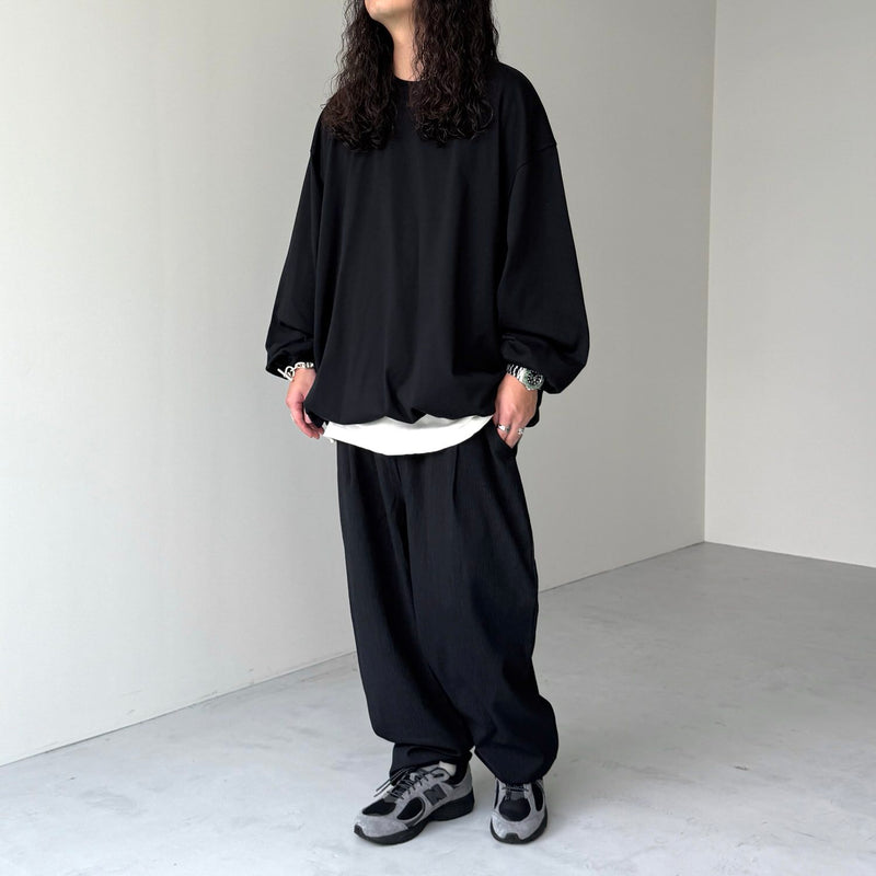 loose silhouette balloon long sleeve / black（ルーズシルエット