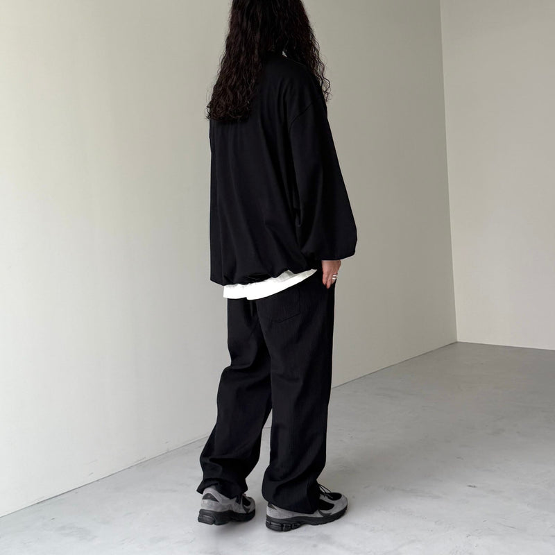 loose silhouette balloon long sleeve / black（ルーズシルエット