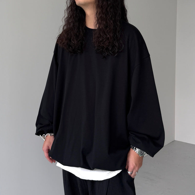 loose silhouette balloon long sleeve / black（ルーズシルエット