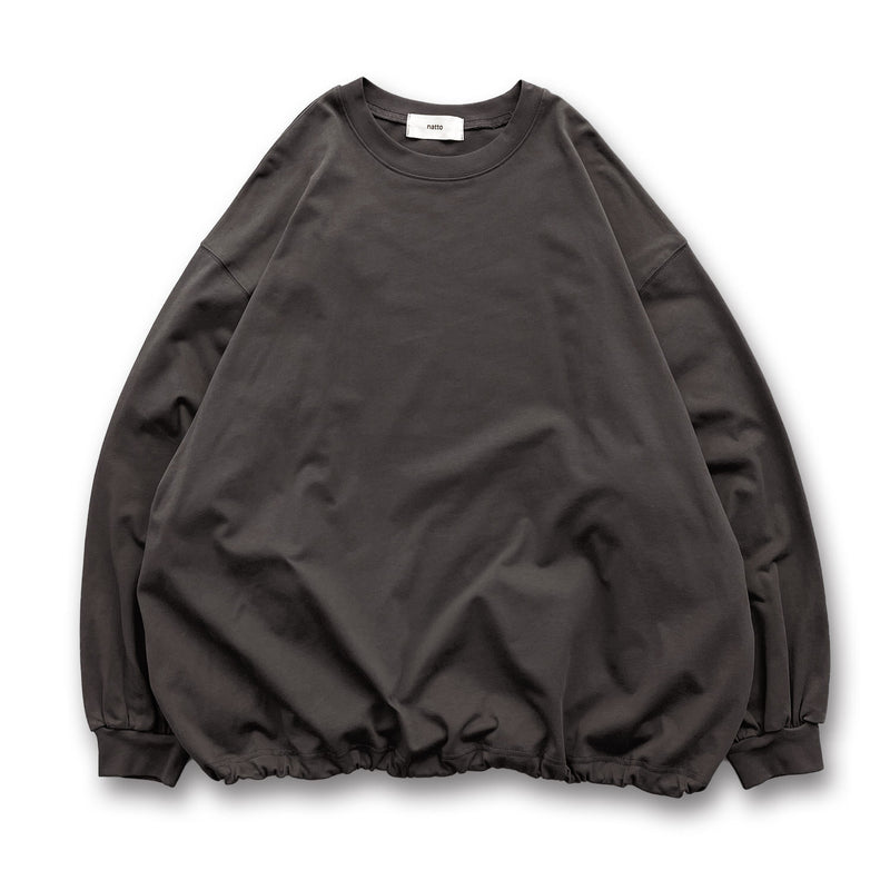 loose silhouette balloon long sleeve / charcoalディティール画像