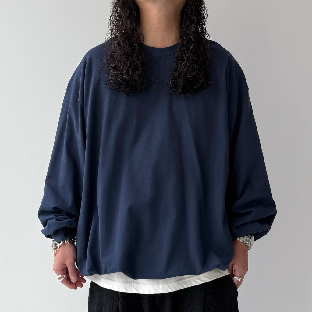 loose silhouette balloon long sleeve / navy（ルーズ