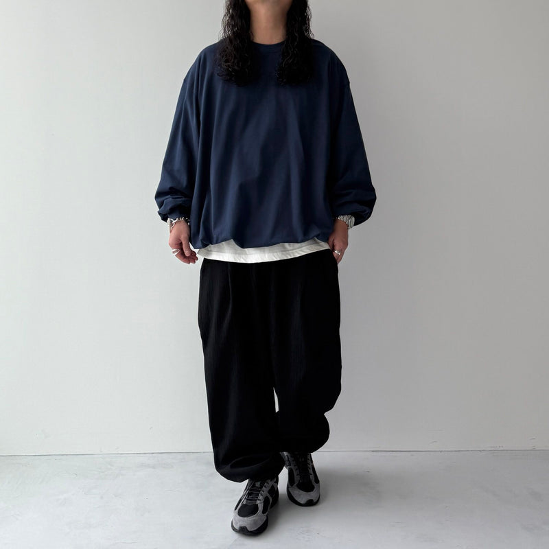 loose silhouette balloon long sleeve / navy（ルーズ