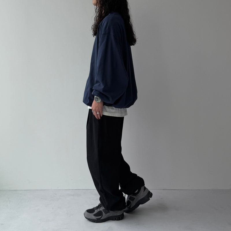 loose silhouette balloon long sleeve / navy（ルーズ