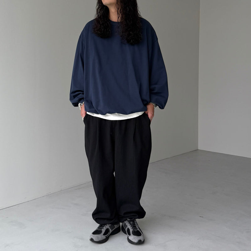 loose silhouette balloon long sleeve / navy（ルーズシルエット