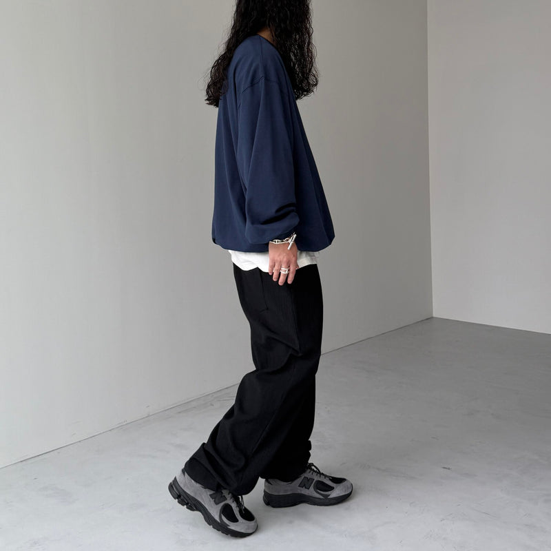 loose silhouette balloon long sleeve / navy（ルーズシルエット