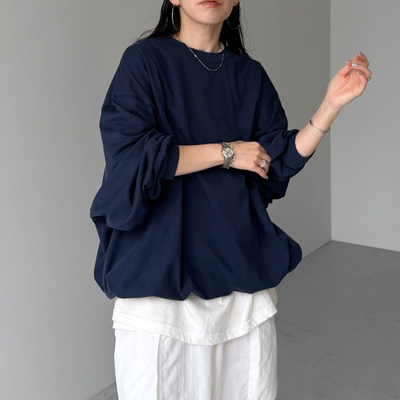 loose silhouette balloon long sleeve / navy（ルーズシルエット