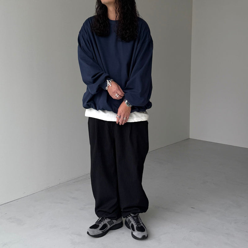 loose silhouette balloon long sleeve / navy（ルーズシルエット