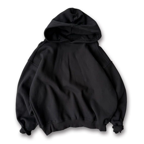 heavy weight standard volume hoodie / black