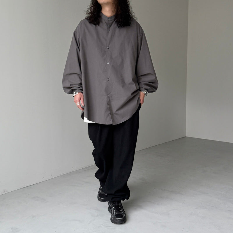 loose silhouette standard no collar shirt / charcoal(ルーズ loose silhouette standard no collar shirt / charcoal(ルーズ