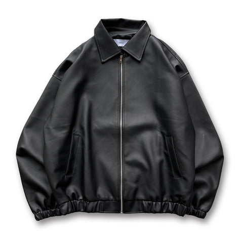 standard fake leather blouson / black