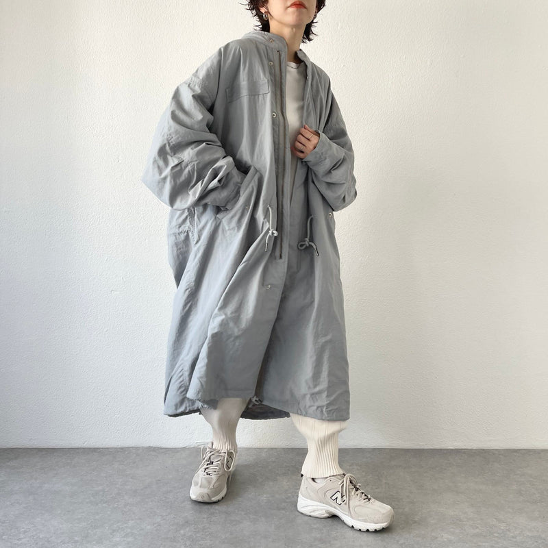 【SAMPLE】loose silhouette military mods coat / gray