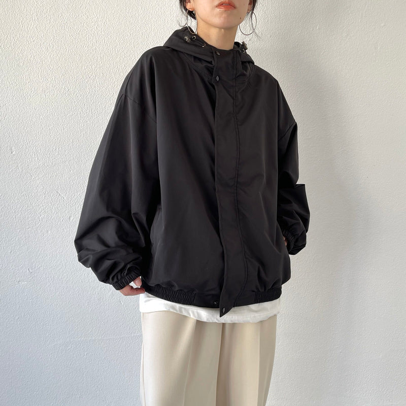 loose silhouette nylon mountain parker / black（ルーズシルエット 