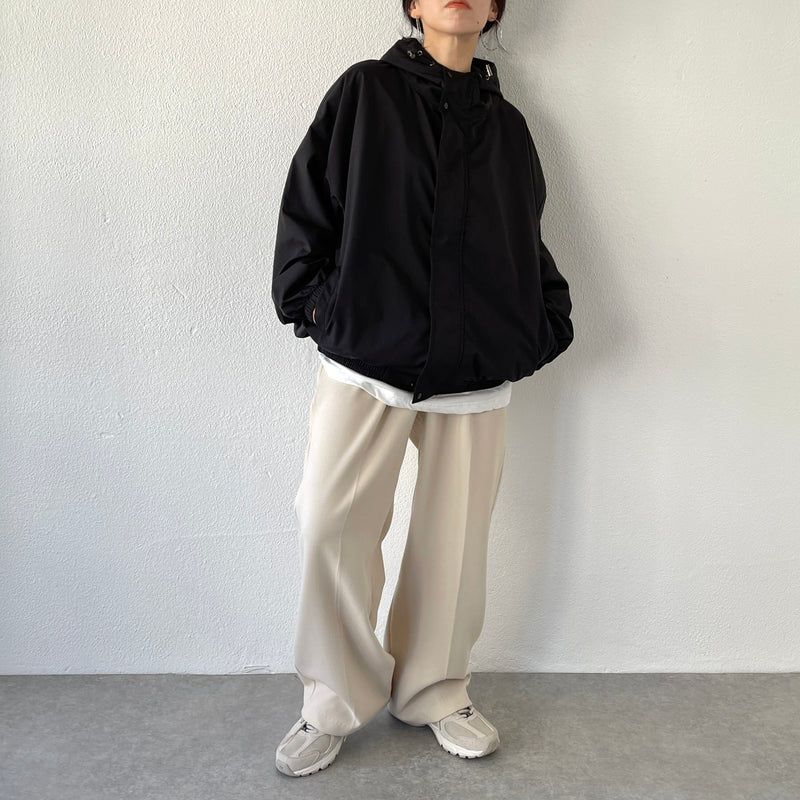 loose silhouette nylon mountain parker / black（ルーズシルエット