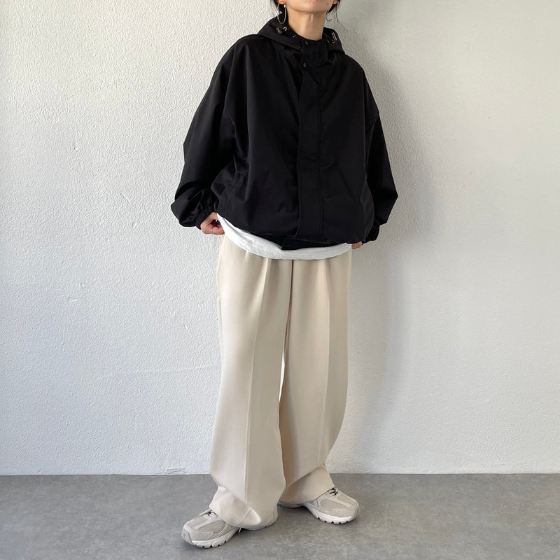 loose silhouette nylon mountain parker / black（ルーズシルエット