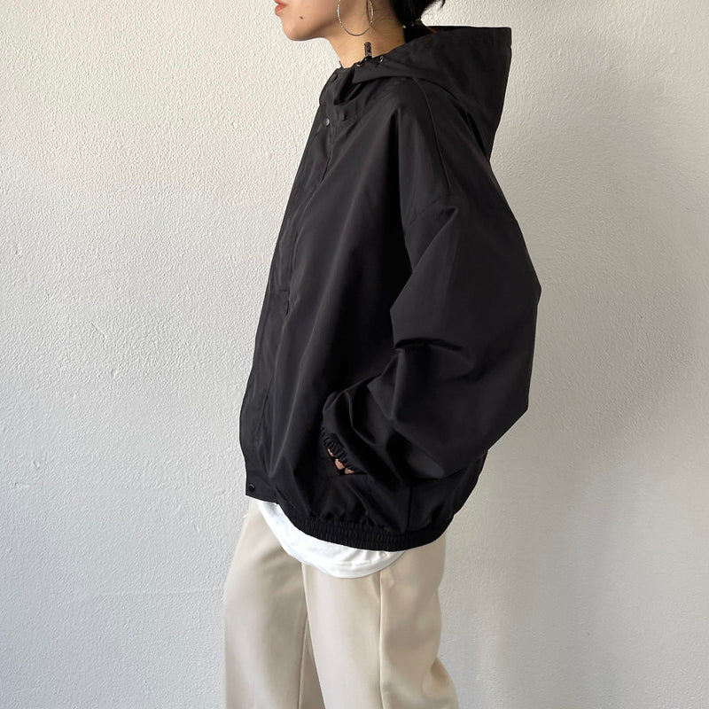 loose silhouette nylon mountain parker / black（ルーズシルエット