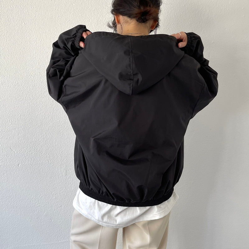 loose silhouette nylon mountain parker / black（ルーズシルエット