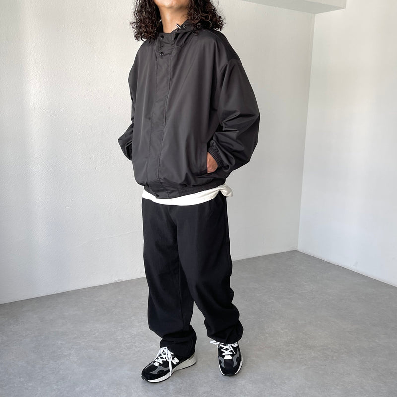 loose silhouette nylon mountain parker / black（ルーズシルエット