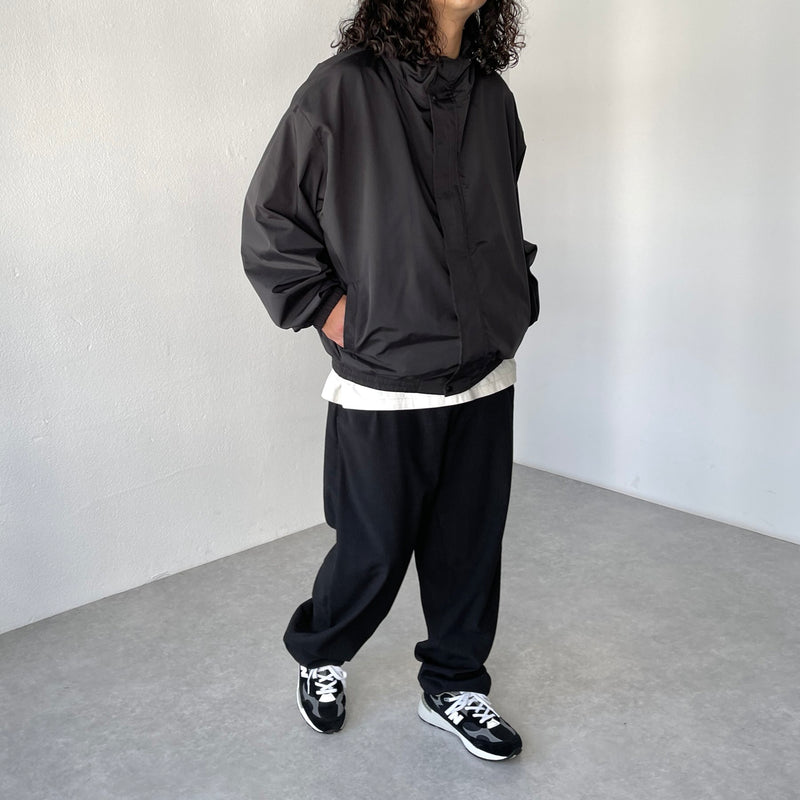 loose silhouette nylon mountain parker / black（ルーズシルエット 