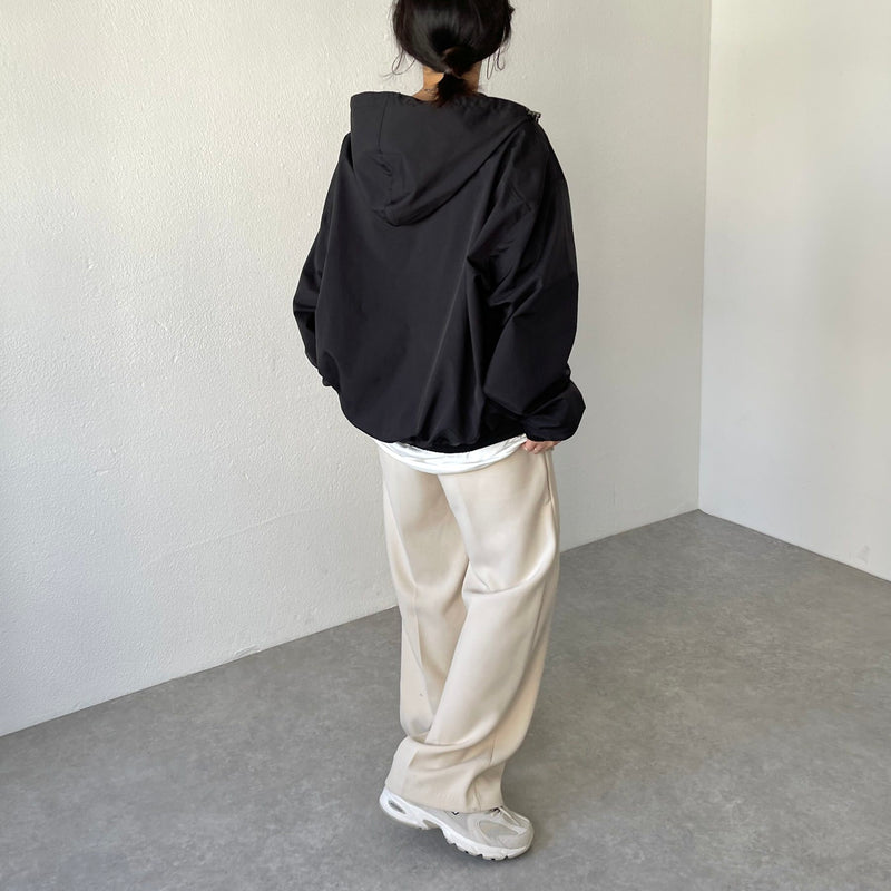 loose silhouette nylon mountain parker / black（ルーズシルエット