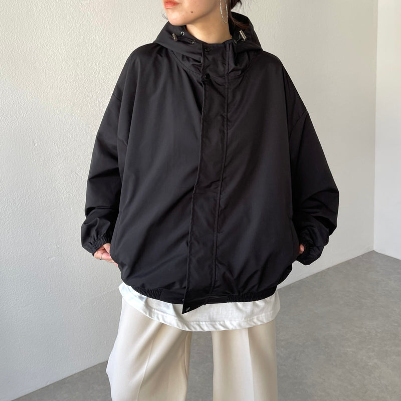 loose silhouette nylon mountain parker / black（ルーズシルエット ...