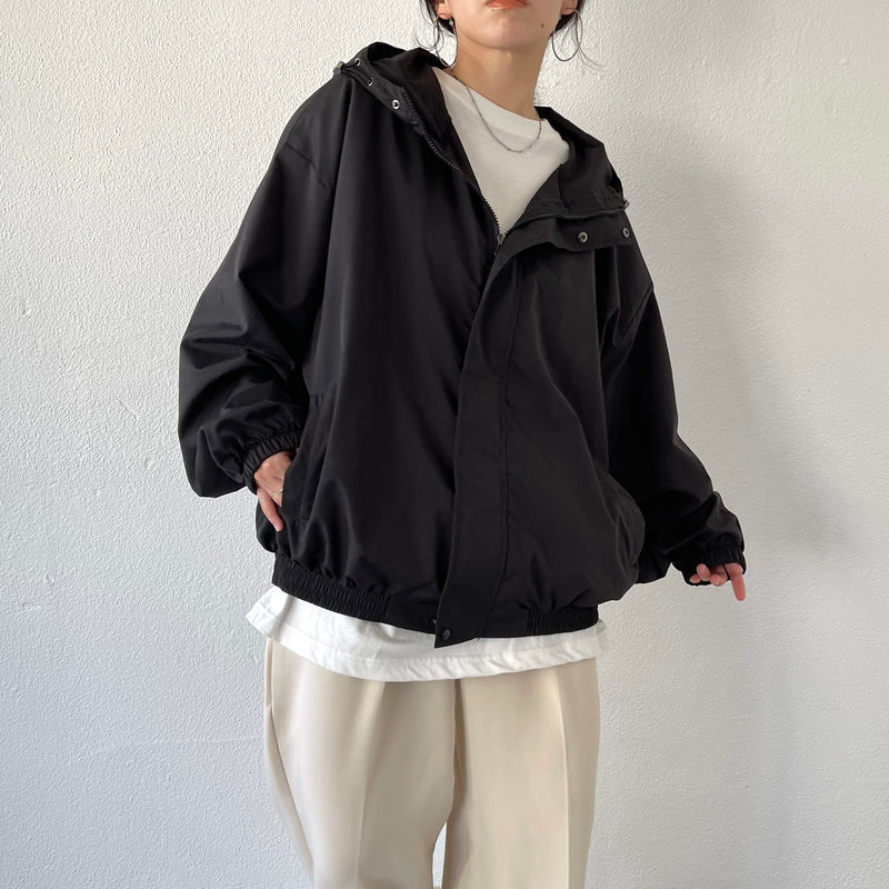 loose silhouette nylon mountain parker / black（ルーズシルエット ...