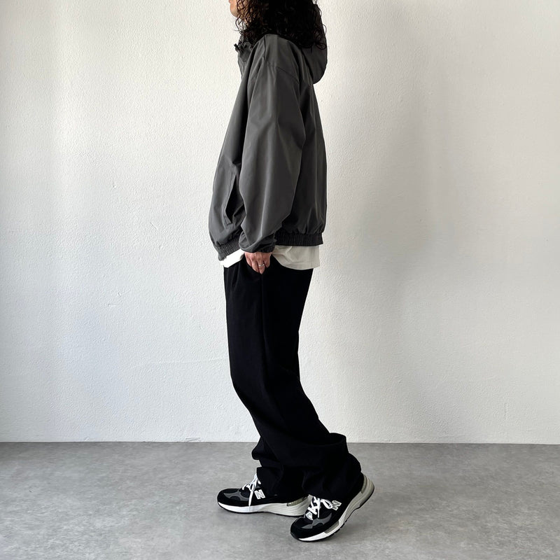 loose silhouette nylon mountain parker / charcoal（ルーズ
