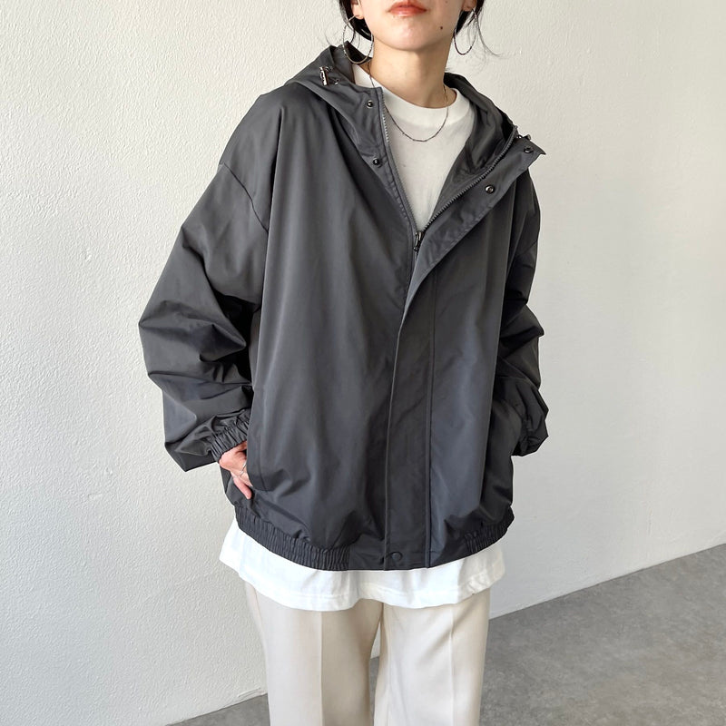 loose silhouette nylon mountain parker / charcoal（ルーズ 