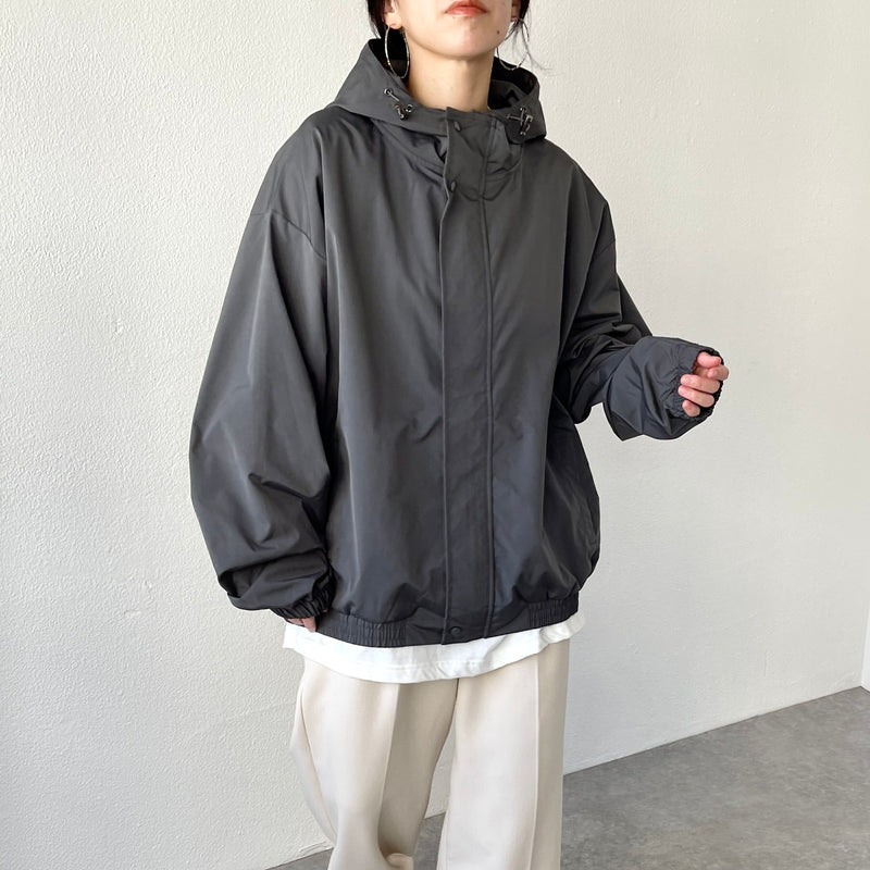 loose silhouette nylon mountain parker / charcoal（ルーズ