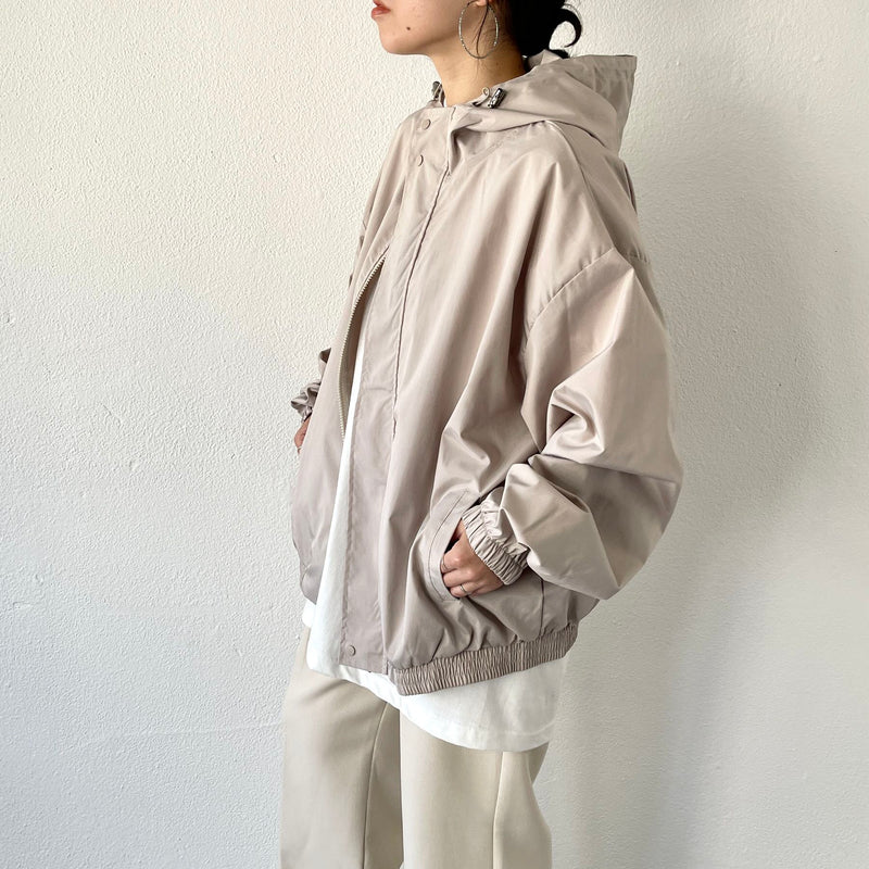 loose silhouette nylon mountain parker / beige（ルーズシルエット