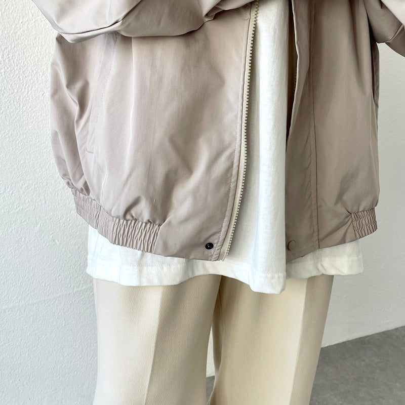 loose silhouette nylon mountain parker / beige（ルーズシルエット