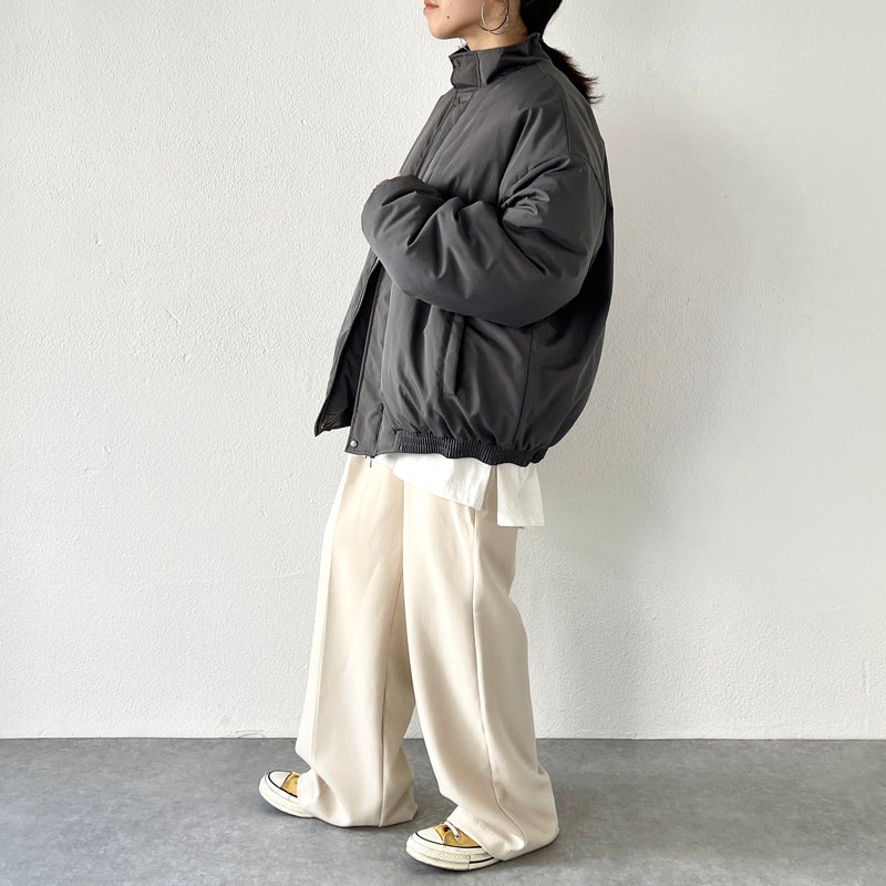 natto スタンダードフェイクダウンブルゾン standard fake down blouson / charcoal（スタンダード フェイク