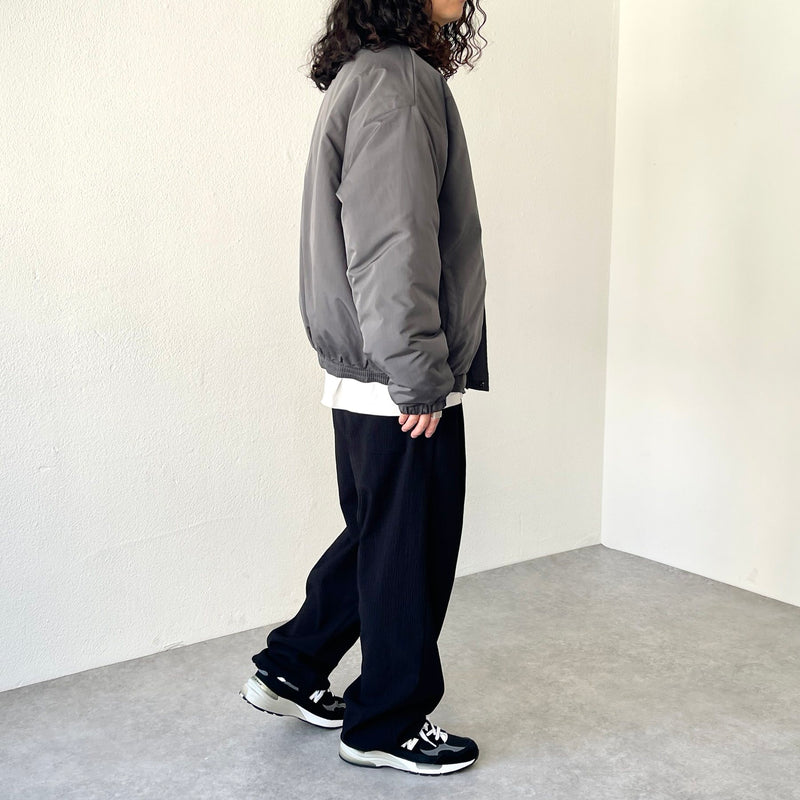 standard fake down blouson / charcoal（スタンダード フェイク
