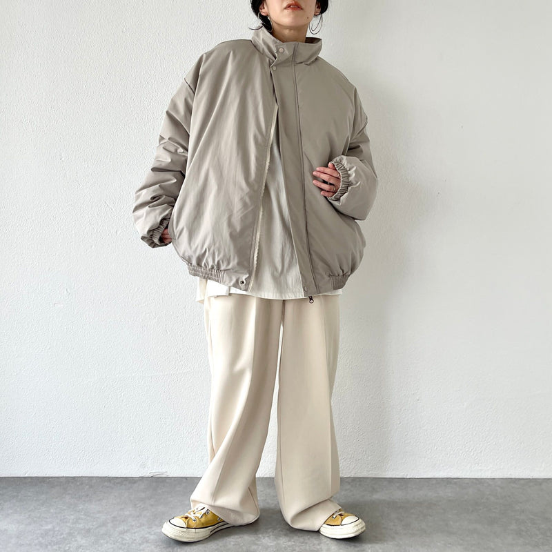 standard fake down blouson / beige（スタンダード フェイク ダウン